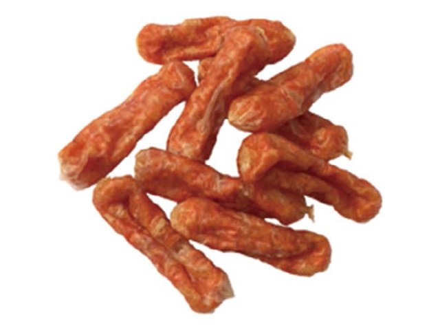 Dried Chicken and Carrot Sausage VPS-07 - Sausage dog treats OEM from China