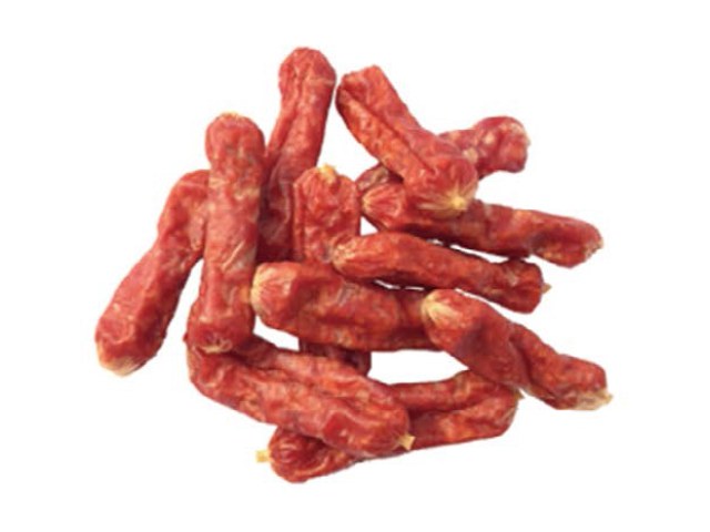 Dried Duck and Carrot Sausage VPS-12 - Sausage dog treats OEM from China